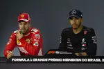 Foto zur News: Sebastian Vettel (Ferrari) und Lewis Hamilton (Mercedes)