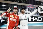 Foto zur News: Sebastian Vettel (Ferrari) und Lewis Hamilton (Mercedes)