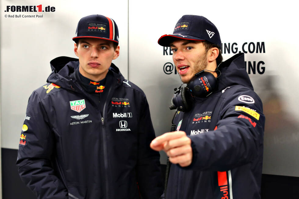 Foto zur News: Max Verstappen und Pierre Gasly (Red Bull)