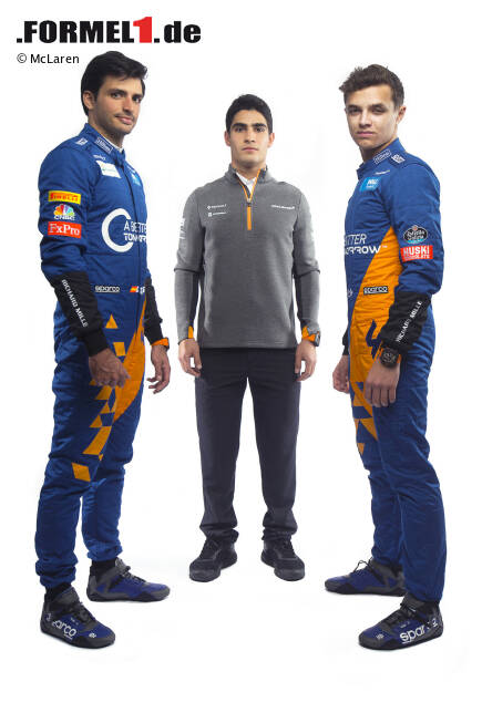 Foto zur News: Lando Norris (McLaren), Carlos Sainz (McLaren) und Sergio Sette Camara