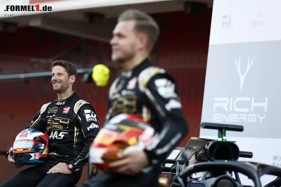 Foto zur News: Romain Grosjean und Kevin Magnussen (Haas)