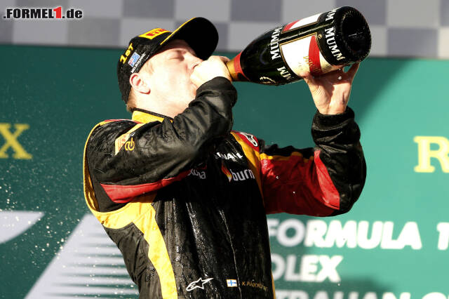 Foto zur News: Kimi Räikkönen sorgte in der Saison 2013 immer wieder für Eskapaden. Klicken Sie sich jetzt durch einige seiner klassischsten Momente!