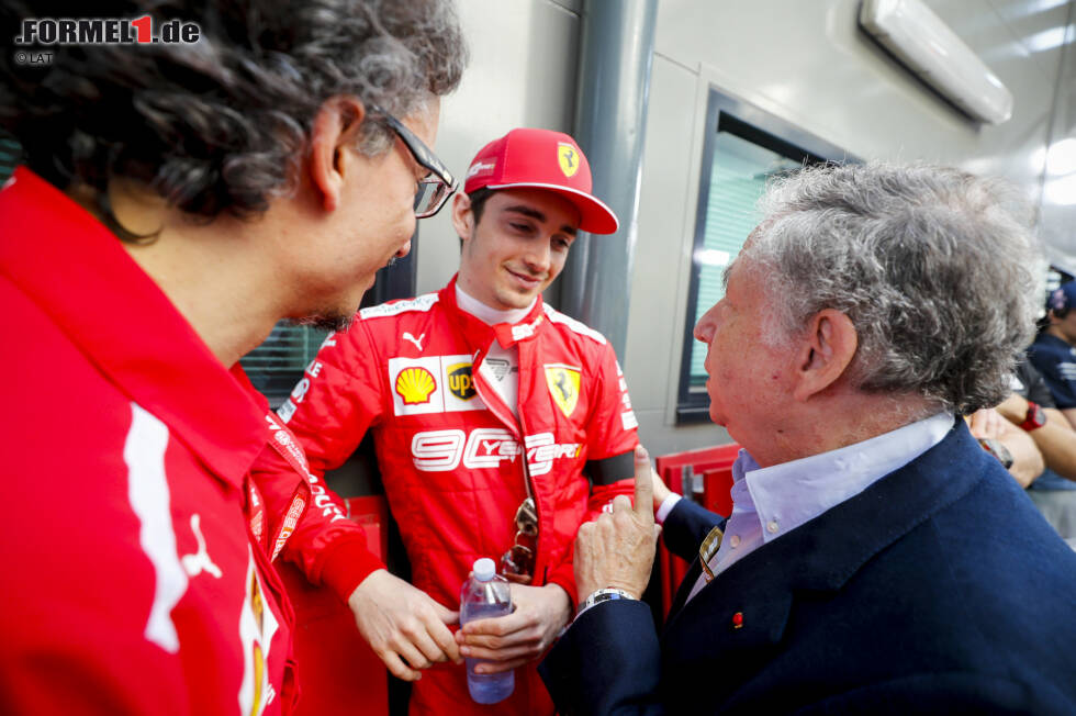 Foto zur News: Jean Todt und Charles Leclerc (Ferrari)