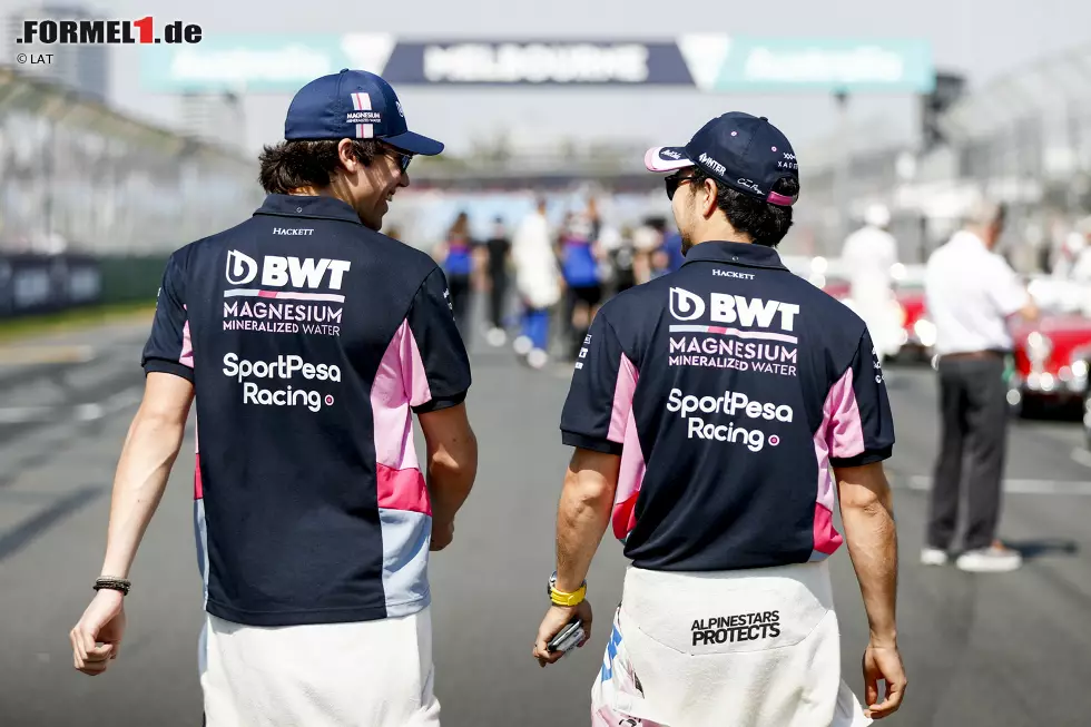 Foto zur News: Sergio Perez (Racing Point) und Lance Stroll (Racing Point)