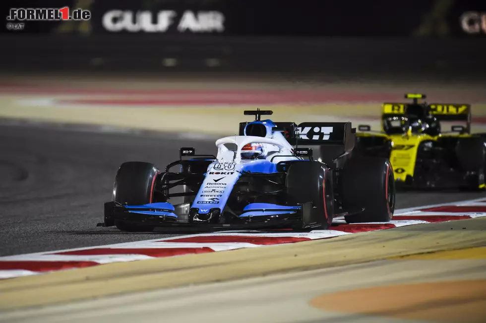 Foto zur News: George Russell (Williams) und Nico Hülkenberg (Renault)