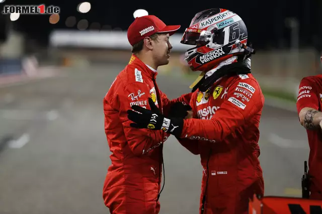 Foto zur News: Sebastian Vettel (Ferrari) und Charles Leclerc (Ferrari)