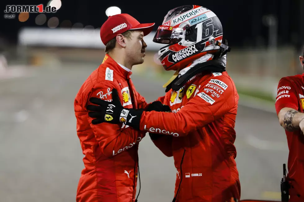 Foto zur News: Charles Leclerc (Ferrari) und Sebastian Vettel (Ferrari)