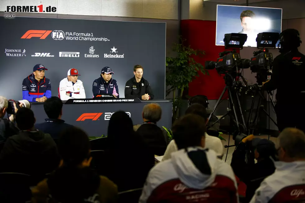 Foto zur News: Alexander Albon (Toro Rosso), Kimi Räikkönen (Alfa Romeo), Sergio Perez (Racing Point) und Romain Grosjean (Haas)