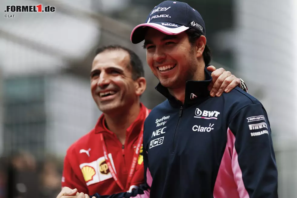 Foto zur News: Marc Gene und Sergio Perez (Racing Point)