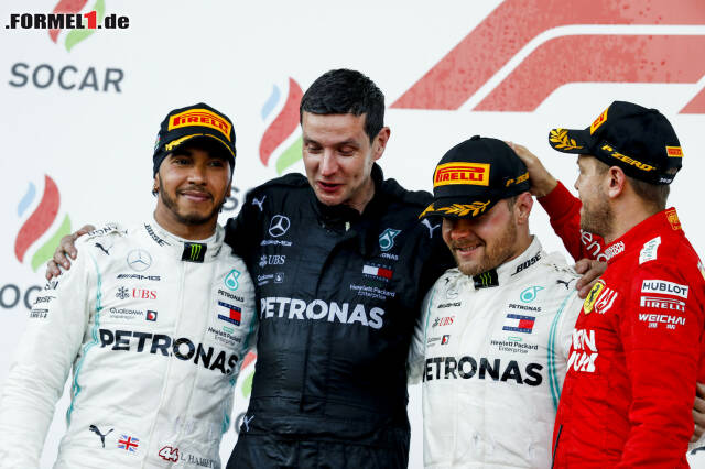 Foto zur News: Sebastian Vettel sieht gegen das Mercedes-Duo 2019 bisher kein Land. In Baku war er für unsere Redaktion nur der sechstbeste Fahrer. So haben wir benotet: Jetzt durchklicken!