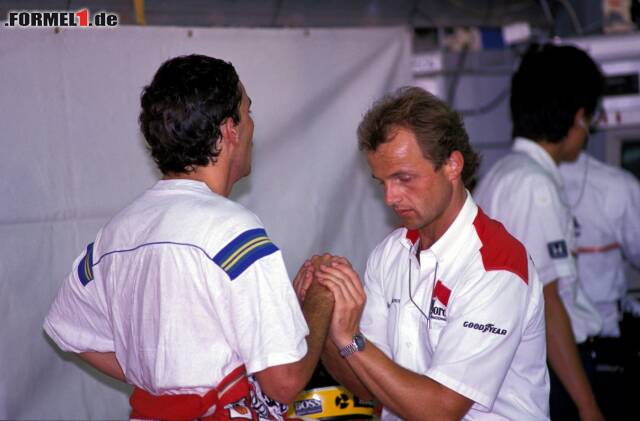 Foto zur News: Eine ganz besondere Verbindung: Ayrton Senna und Josef Leberer. Heute vor 25 Jahren ist Senna gestorben. Klicken Sie sich jetzt durch seine einmalige Karriere!