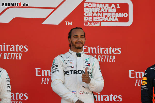 Foto zur News: Mercedes-Fahrer Lewis Hamilton übernahm mit dem Sieg in Spanien wieder die WM-Führung