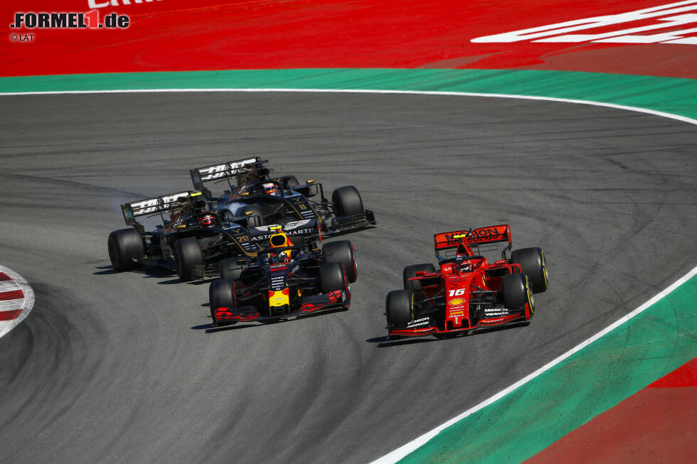 Foto zur News: Charles Leclerc (Ferrari), Pierre Gasly (Red Bull), Kevin Magnussen (Haas) und Romain Grosjean (Haas)