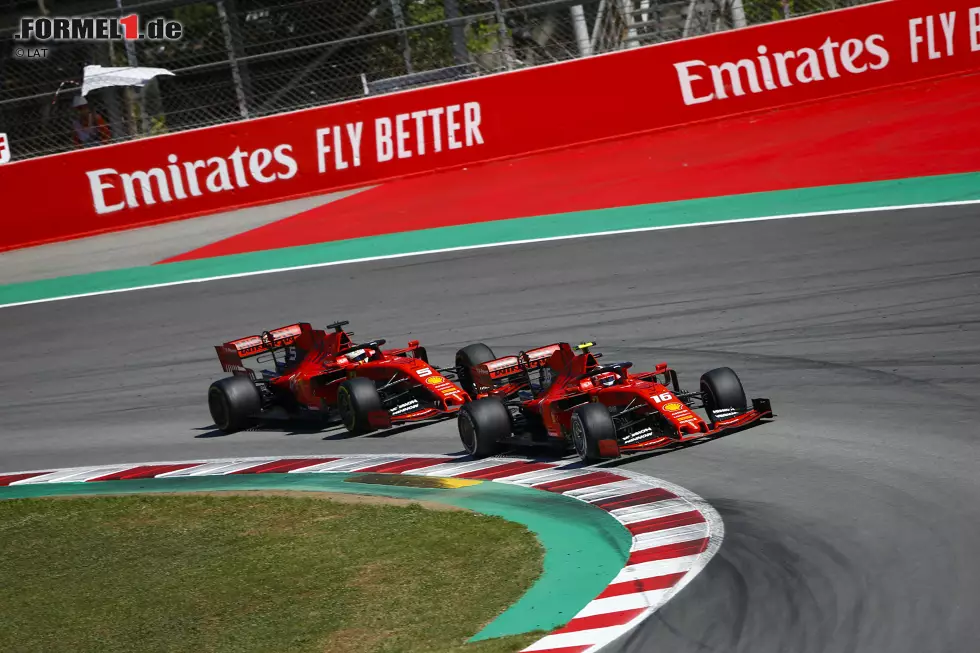 Foto zur News: Charles Leclerc (Ferrari) und Sebastian Vettel (Ferrari)