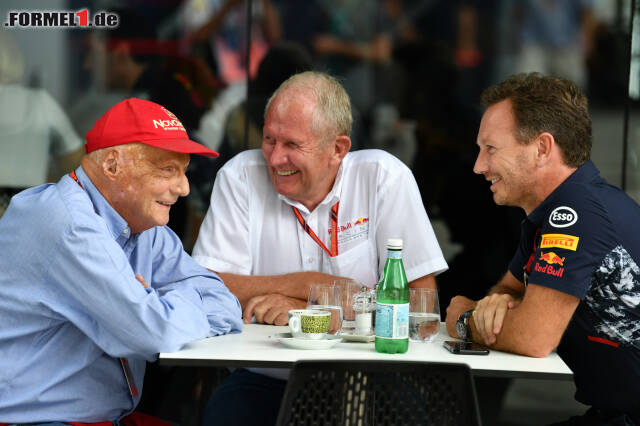 Foto zur News: Der sportlichen Rivalität zum Trotz: Gefrühstückt hat Lauda immer bei Marko in der Red-Bull-Energy-Station.