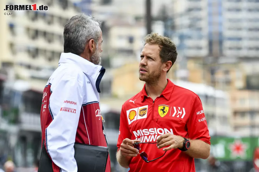 Foto zur News: Sebastian Vettel (Ferrari) und Beat Zehnder