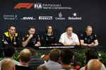 Foto zur News: Cyril Abiteboul, Christian Horner, Claire Williams und Zak Brown