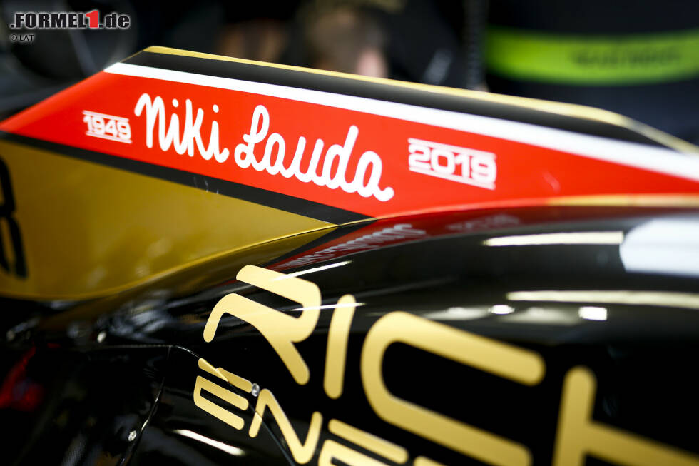 Foto zur News: Niki Lauda und Romain Grosjean (Haas)