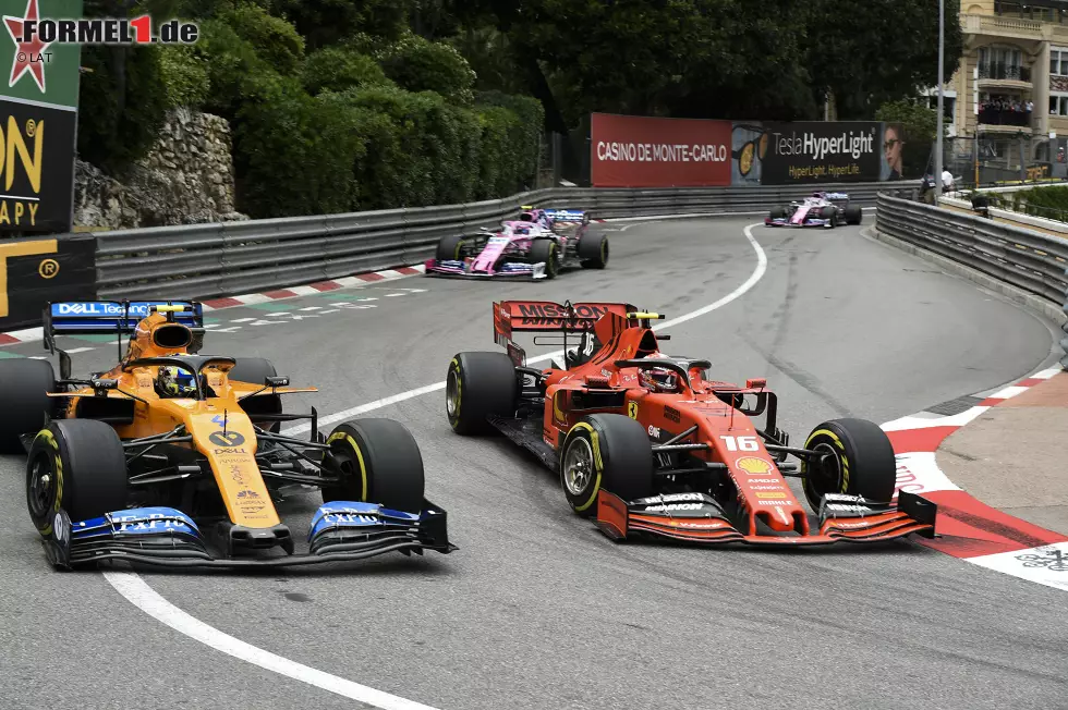 Foto zur News: Charles Leclerc (Ferrari) und Lando Norris (McLaren)