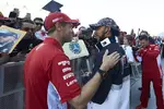 Foto zur News: Sebastian Vettel (Ferrari) und Lewis Hamilton (Mercedes)