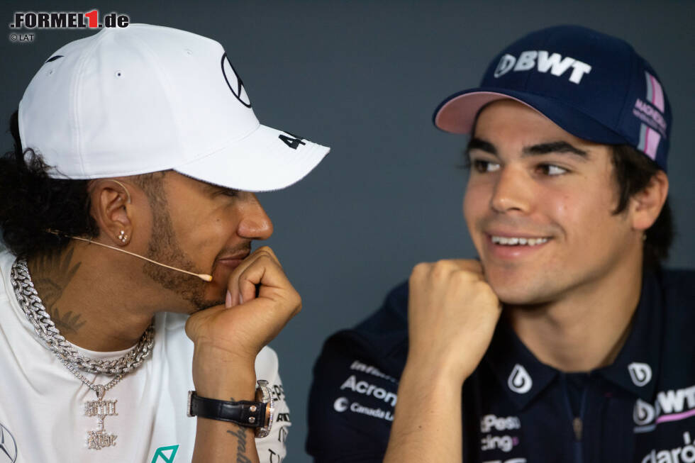Foto zur News: Lewis Hamilton (Mercedes) und Lance Stroll (Racing Point)