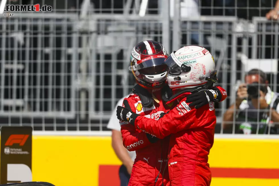 Foto zur News: Charles Leclerc (Ferrari) und Sebastian Vettel (Ferrari)