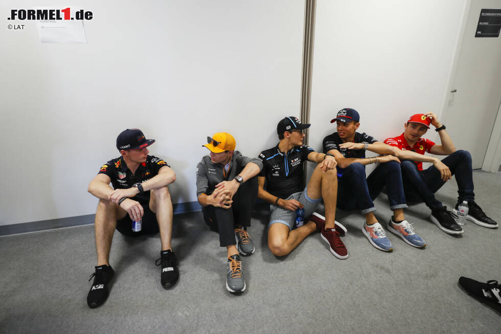 Foto zur News: Max Verstappen (Red Bull), Lando Norris (McLaren), George Russell (Williams), Alexander Albon (Toro Rosso) und Charles Leclerc (Ferrari)