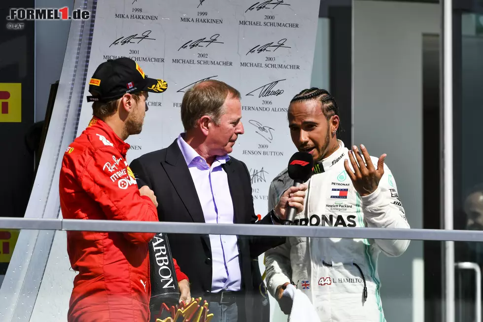 Foto zur News: Sebastian Vettel (Ferrari) und Lewis Hamilton (Mercedes)