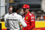 Foto zur News: Lewis Hamilton (Mercedes), Charles Leclerc (Ferrari) und Paul di Resta