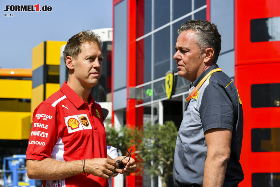 Foto zur News: Sebastian Vettel (Ferrari) und Mario Isola