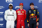 Foto zur News: Lewis Hamilton (Mercedes), Charles Leclerc (Ferrari) und Max Verstappen (Red Bull)