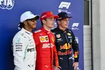 Foto zur News: Lewis Hamilton (Mercedes), Charles Leclerc (Ferrari) und Max Verstappen (Red Bull)