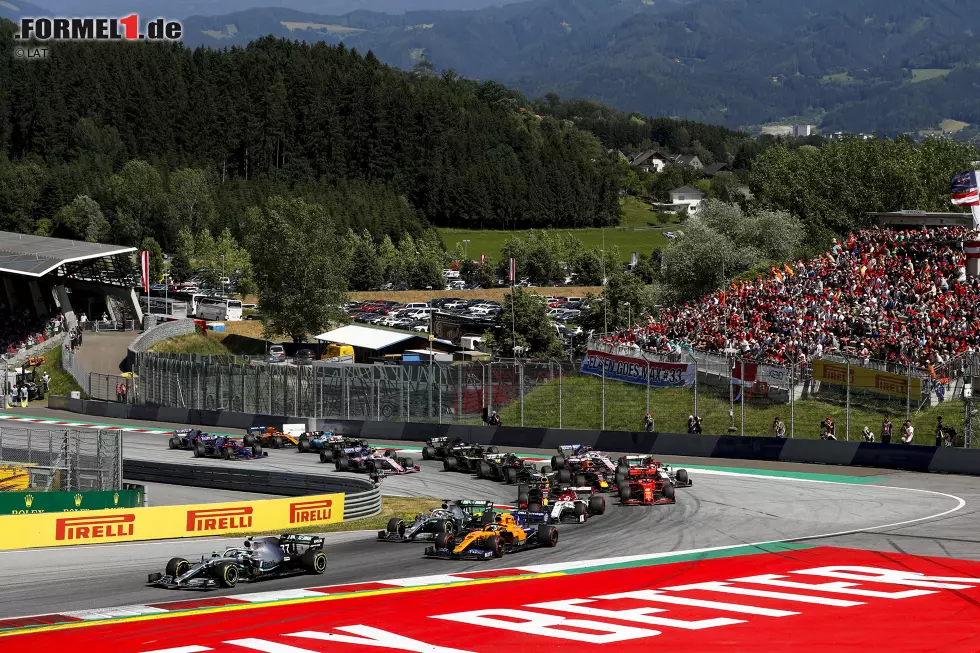 Valtteri Bottas (Mercedes), Lando Norris (McLaren), Lewis Hamilton (Mercedes), Kimi Räikkönen (Alfa Romeo) und Max Verstappen (Red Bull) Foto zur News: Valtteri Bottas (Mercedes), Lando Norris (McLaren), Lewis Hamilton (Mercedes), Kimi Räikkönen (Alfa Romeo) und Max Verstappen (Red Bull)