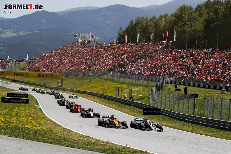 Lewis Hamilton (Mercedes), Lando Norris (McLaren), Kimi Räikkönen (Alfa Romeo), Sebastian Vettel (Ferrari) und Max Verstappen (Red Bull) Foto zur News: Lewis Hamilton (Mercedes), Lando Norris (McLaren), Kimi Räikkönen (Alfa Romeo), Sebastian Vettel (Ferrari) und Max Verstappen (Red Bull)