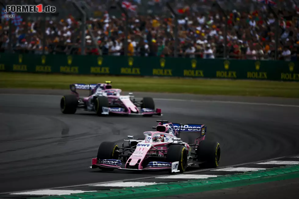 Foto zur News: Sergio Perez (Racing Point) und Lance Stroll (Racing Point)