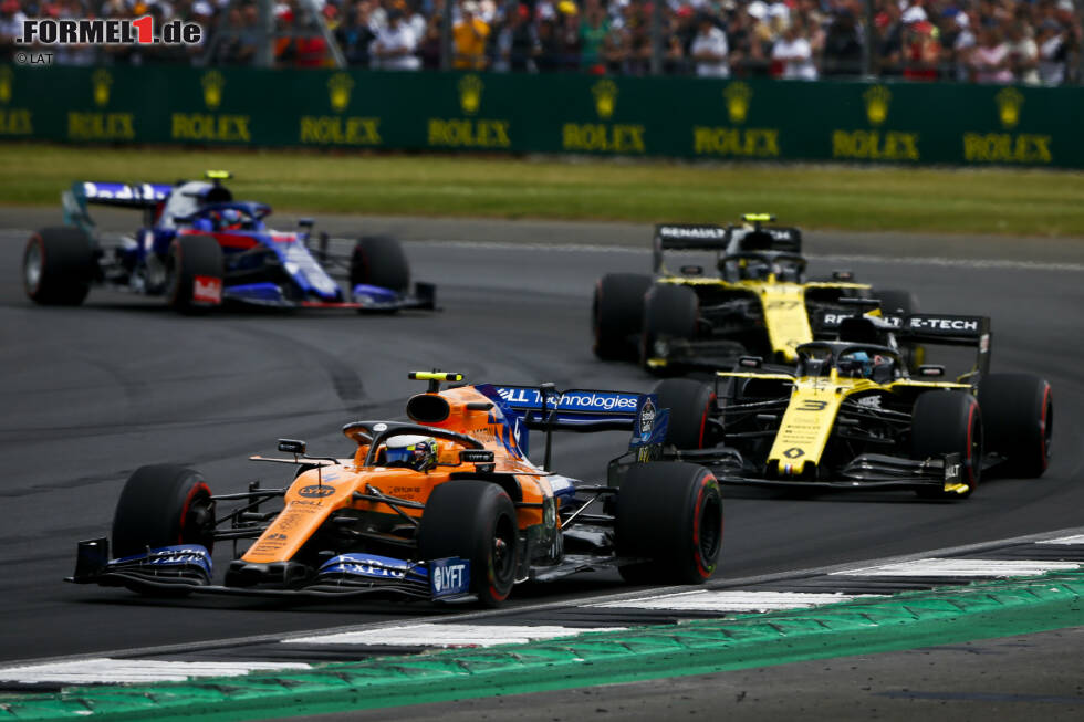 Foto zur News: Lando Norris (McLaren), Daniel Ricciardo (Renault), Nico Hülkenberg (Renault) und Alexander Albon (Toro Rosso)