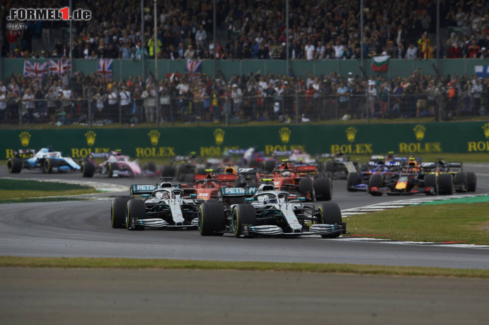 Valtteri Bottas (Mercedes), Lewis Hamilton (Mercedes), Charles Leclerc (Ferrari), Max Verstappen (Red Bull), Sebastian Vettel (Ferrari) und Pierre Gasly (Red Bull) Valtteri Bottas (Mercedes), Lewis Hamilton (Mercedes), Charles Leclerc (Ferrari), Max Verstappen (Red Bull), Sebastian Vettel (Ferrari) und Pierre Gasly (Red Bull)