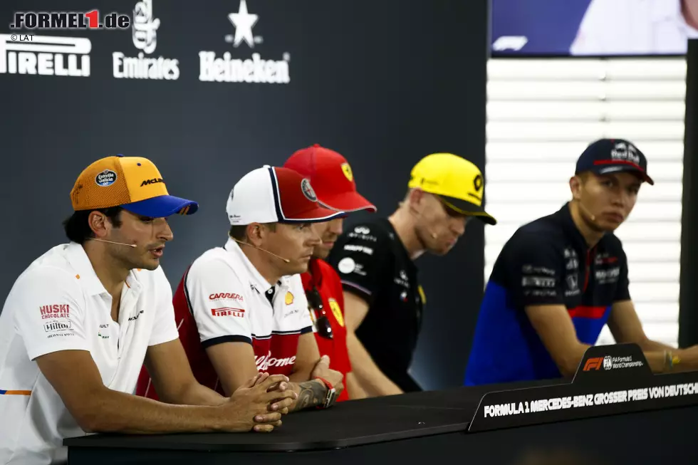 Foto zur News: Carlos Sainz (McLaren), Kimi Räikkönen (Alfa Romeo), Sebastian Vettel (Ferrari), Nico Hülkenberg (Renault) und Alexander Albon (Toro Rosso)