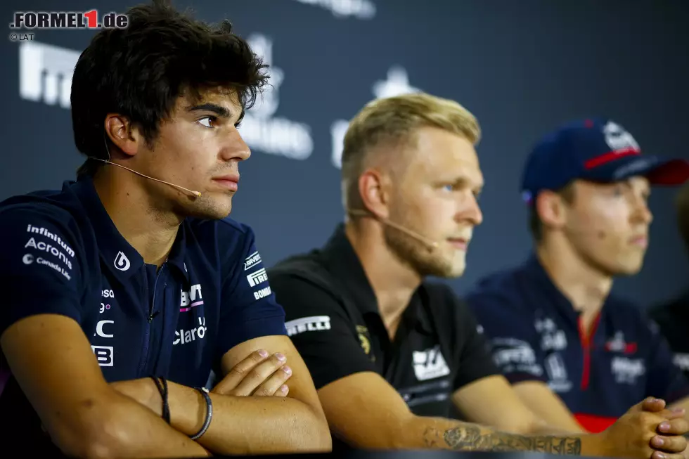 Foto zur News: Lance Stroll (Racing Point), Kevin Magnussen (Haas) und Daniil Kwjat (Toro Rosso)