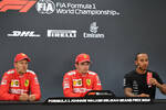 Sebastian Vettel (Ferrari), Charles Leclerc (Ferrari) und Lewis Hamilton (Mercedes) 