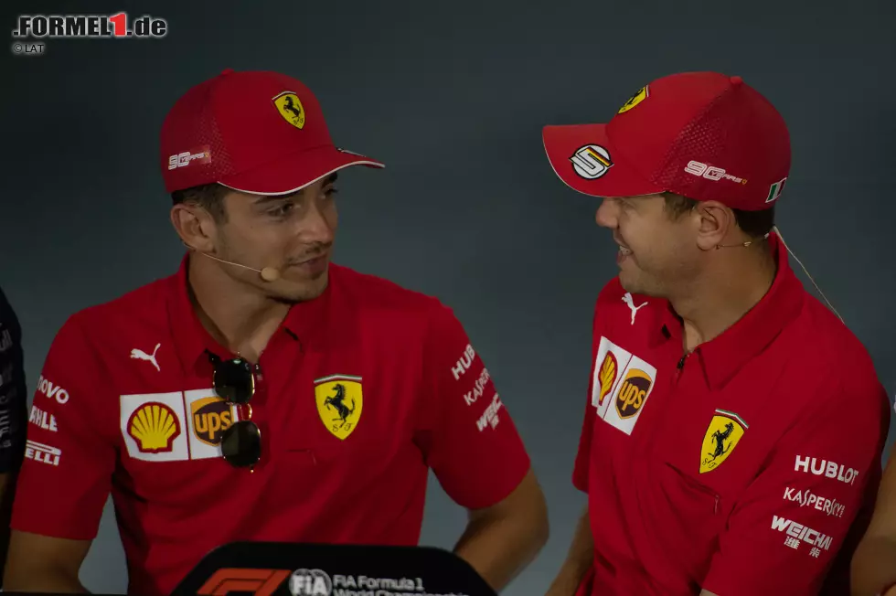 Foto zur News: Charles Leclerc (Ferrari) und Sebastian Vettel (Ferrari)