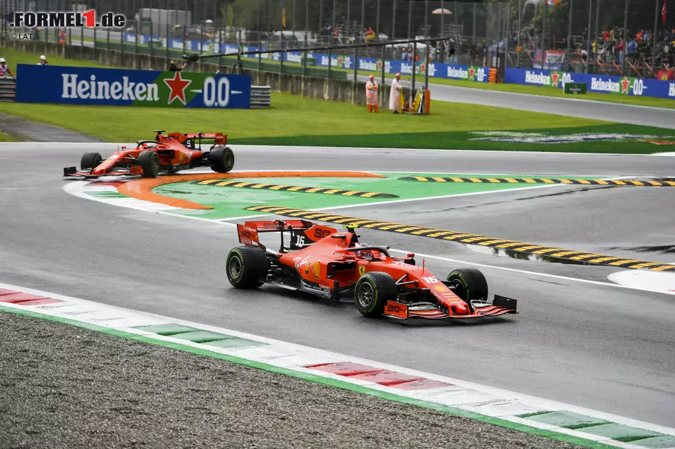 Foto zur News: Charles Leclerc (Ferrari) und Sebastian Vettel (Ferrari)