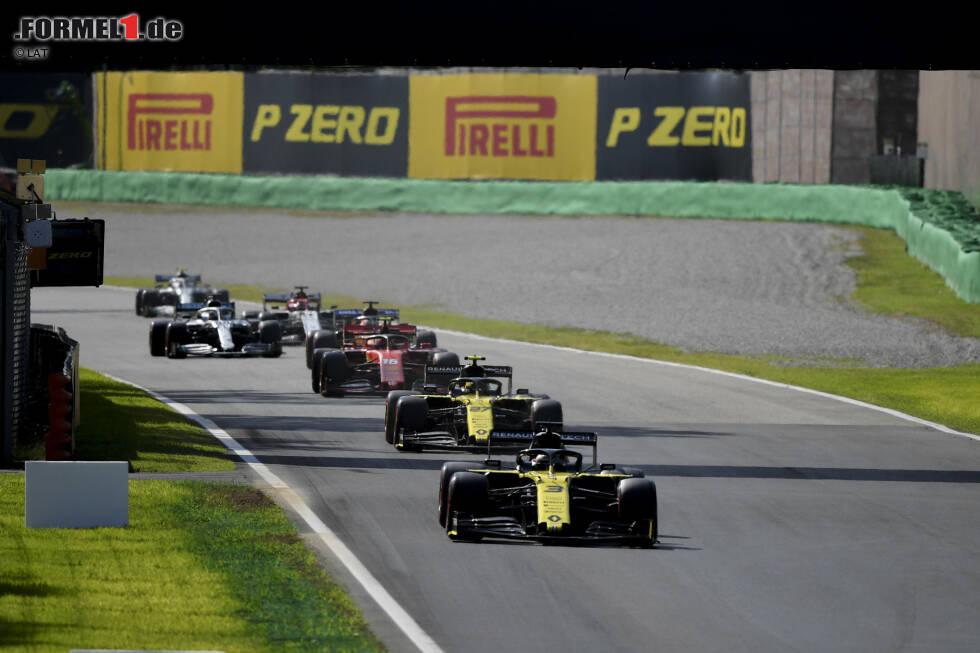 Foto zur News: Daniel Ricciardo (Renault), Nico Hülkenberg (Renault), Charles Leclerc (Ferrari), Carlos Sainz (McLaren) und Lewis Hamilton (Mercedes)