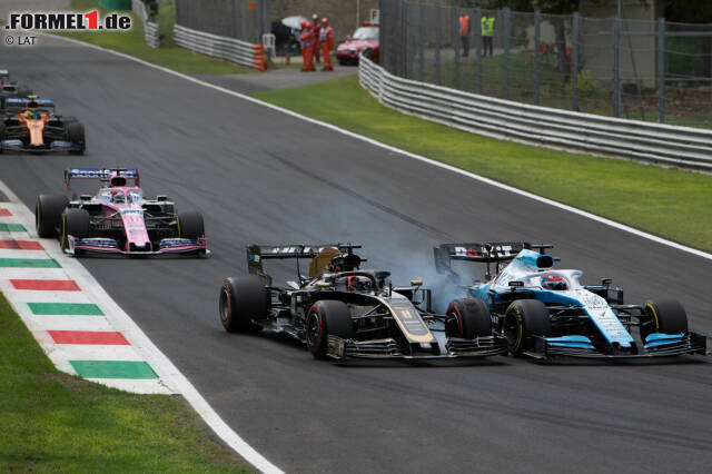 George Russell (Williams), Romain Grosjean (Haas), Sergio Perez (Racing Point) und Lando Norris (McLaren) George Russell (Williams), Romain Grosjean (Haas), Sergio Perez (Racing Point) und Lando Norris (McLaren)