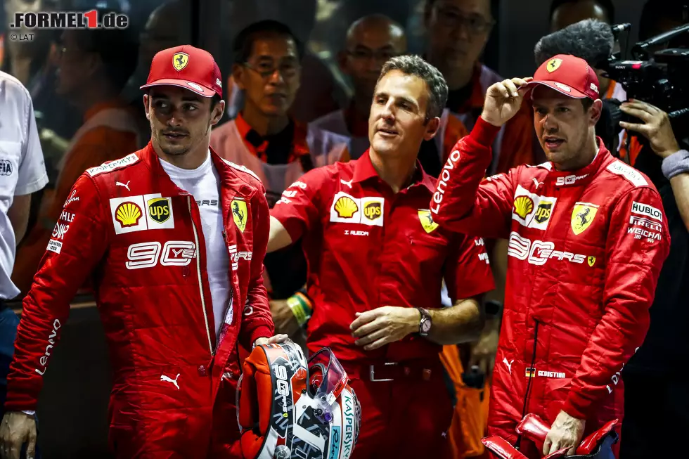 Foto zur News: Sebastian Vettel (Ferrari) und Charles Leclerc (Ferrari)