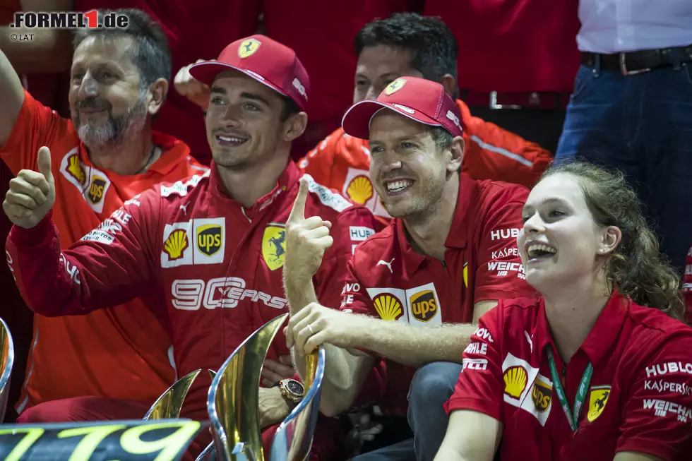 Foto zur News: Charles Leclerc (Ferrari) und Sebastian Vettel (Ferrari)