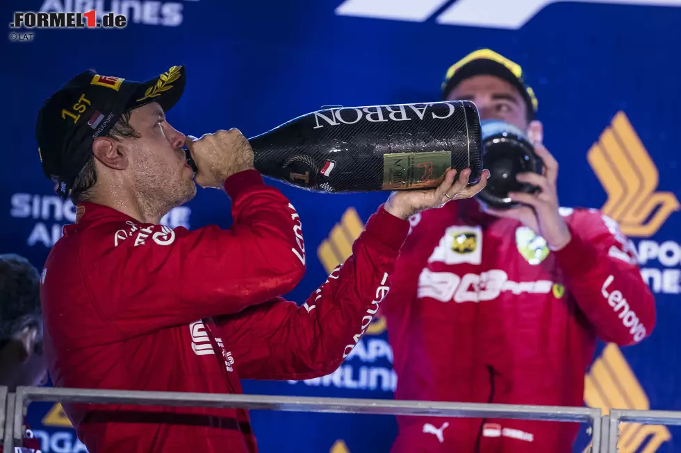 Foto zur News: Sebastian Vettel (Ferrari) und Charles Leclerc (Ferrari)