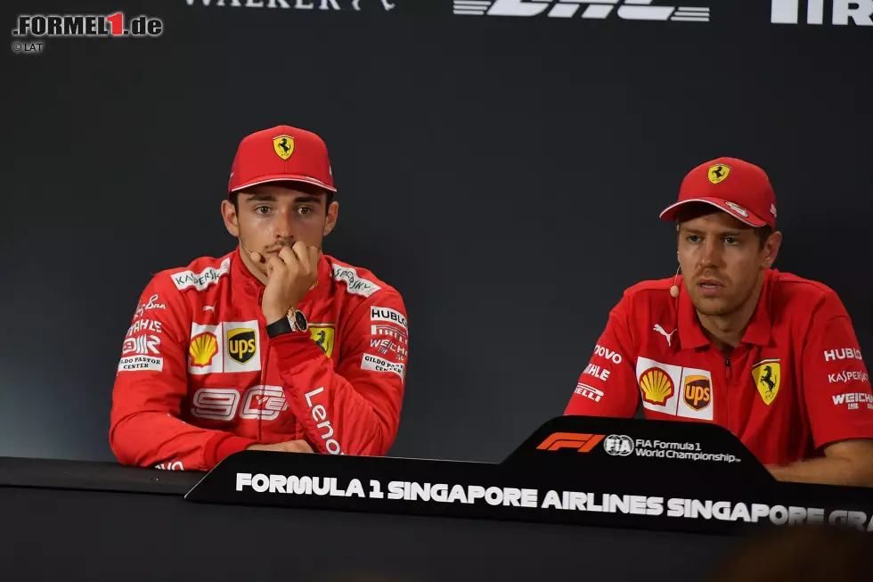 Foto zur News: Charles Leclerc (Ferrari) und Sebastian Vettel (Ferrari)