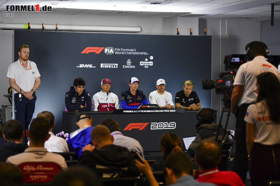 Foto zur News: Lance Stroll (Racing Point), Kimi Räikkönen (Alfa Romeo), Daniil Kwjat (Toro Rosso), Valtteri Bottas (Mercedes) und Kevin Magnussen (Haas)