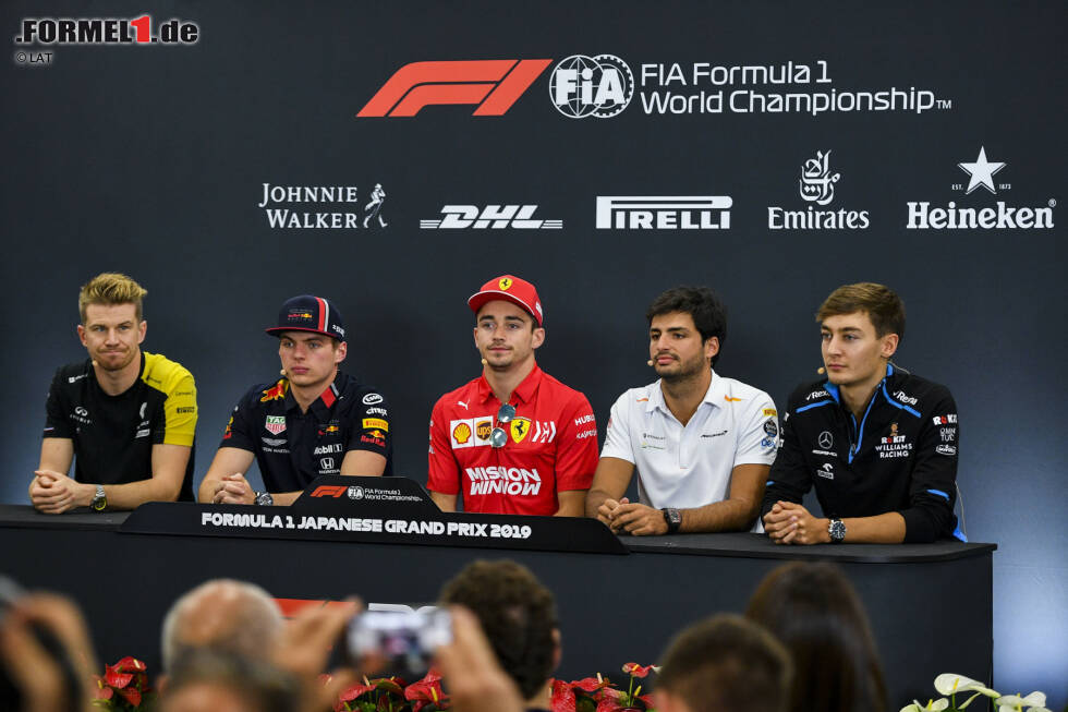 Foto zur News: Nico Hülkenberg (Renault), Max Verstappen (Red Bull), Charles Leclerc (Ferrari), Carlos Sainz (McLaren) und George Russell (Williams)